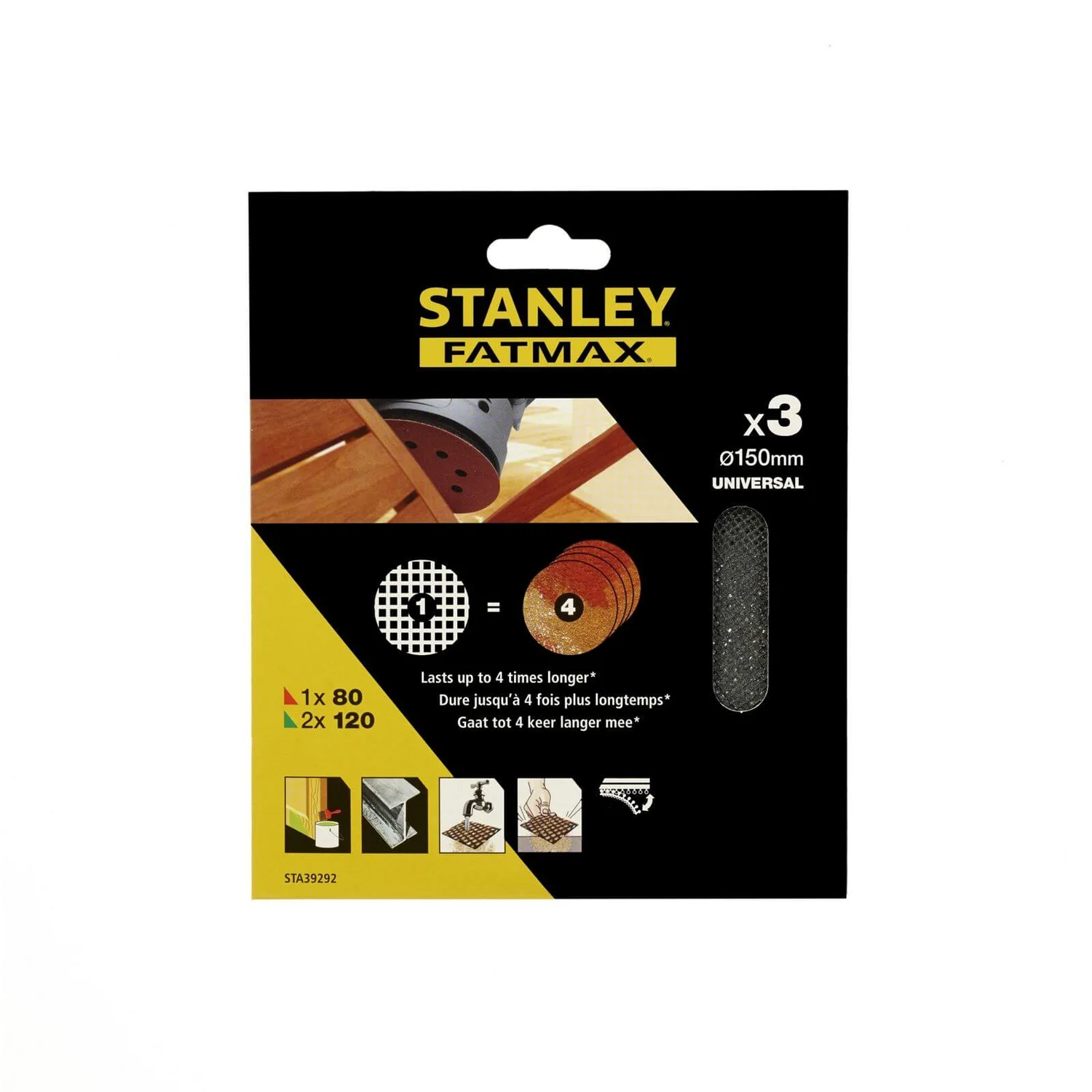 Stanley Fatmax 150mm ROS Sheet MESH Mixed Pack - STA39292-XJ 3 Stanley Fatmax 150mm ROS Sheet MESH Mixed Pack - STA39292-XJ