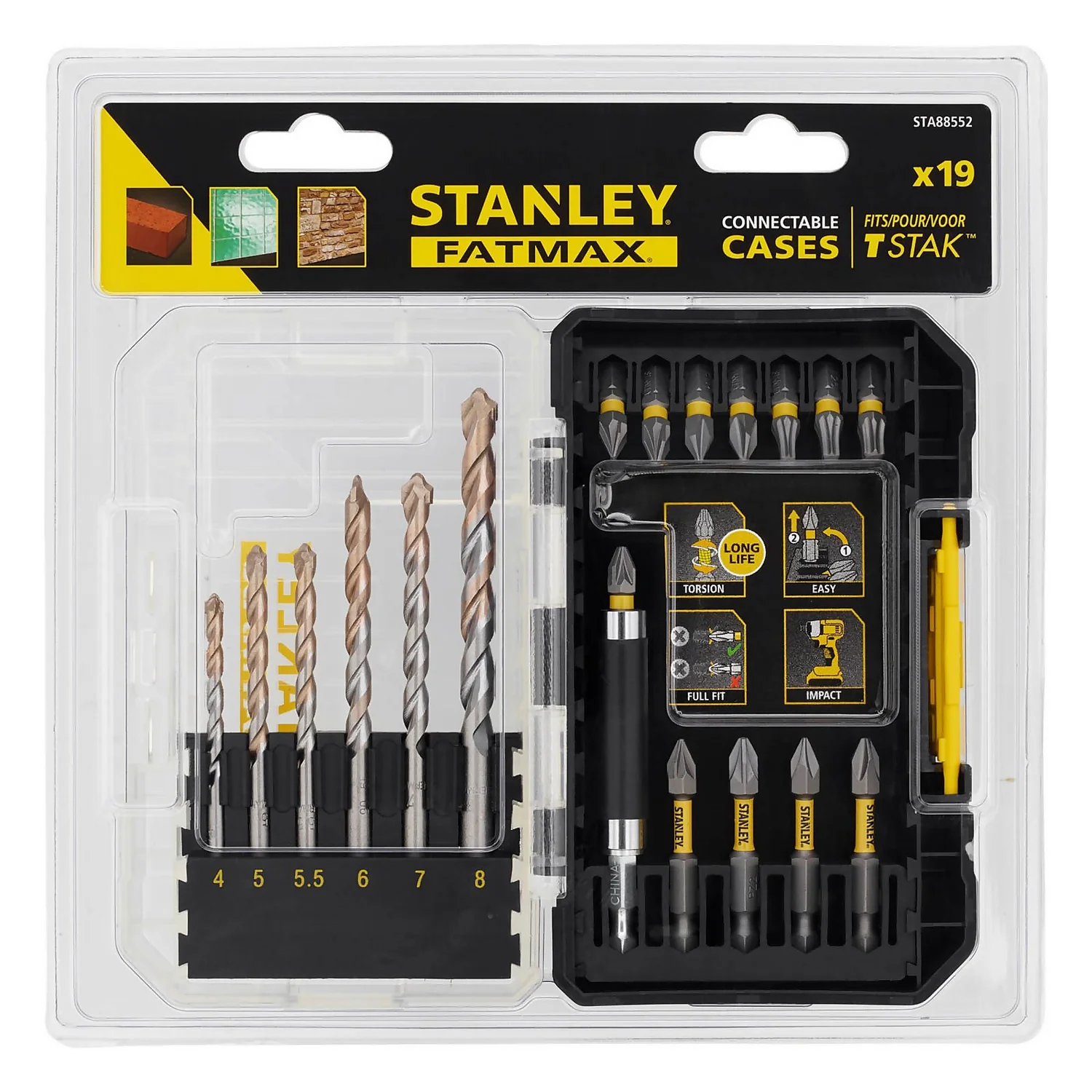 STANLEY FATMAX 19 Piece Masonry And Impact Driving Set (STA88552-XJ) 5 STANLEY FATMAX 19 Piece Masonry And Impact Driving Set (STA88552-XJ) - Image 3