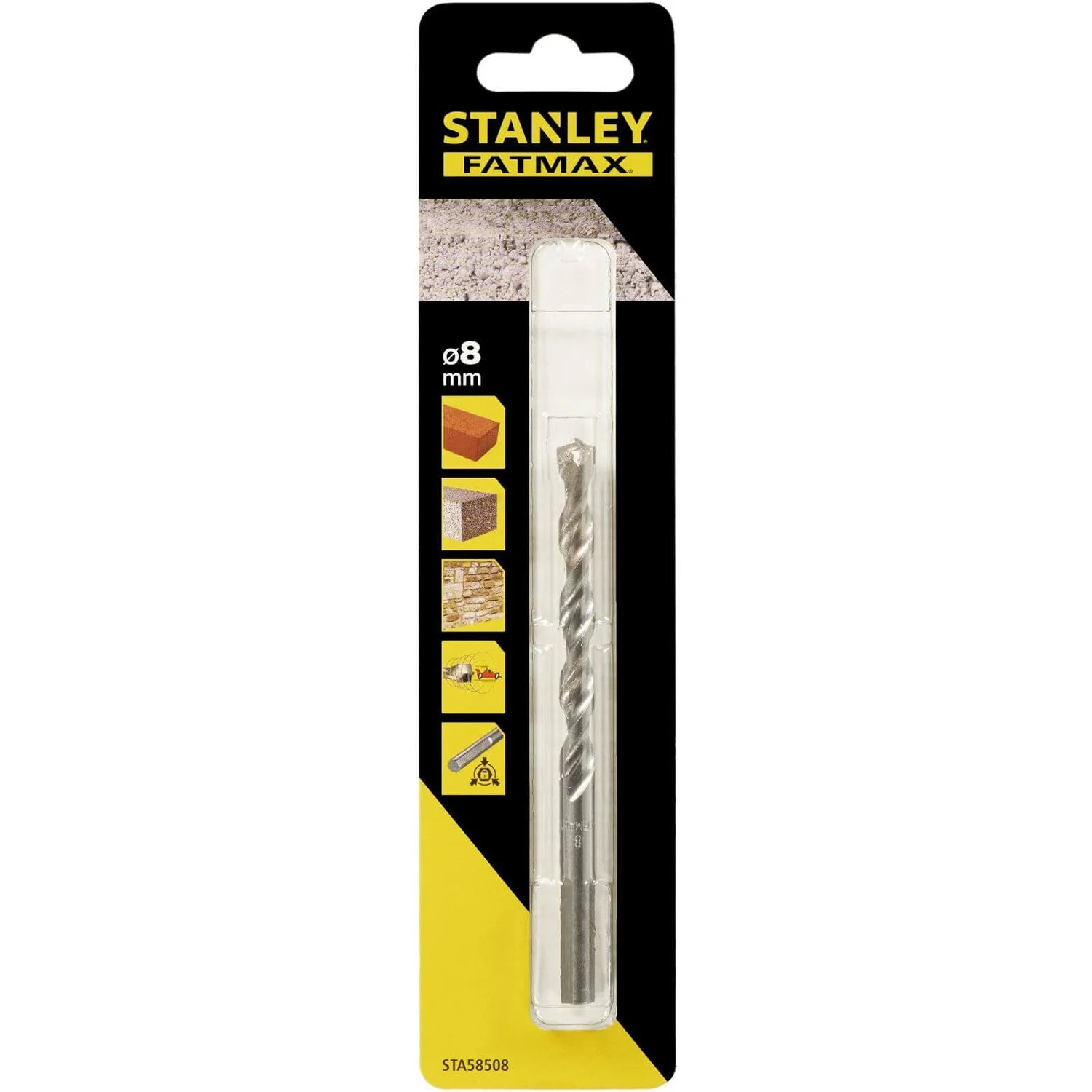 Stanley Fatmax Masonry Drill Bit 8 X 120mm - STA58508-QZ 3 Stanley Fatmax Masonry Drill Bit 8 X 120mm - STA58508-QZ