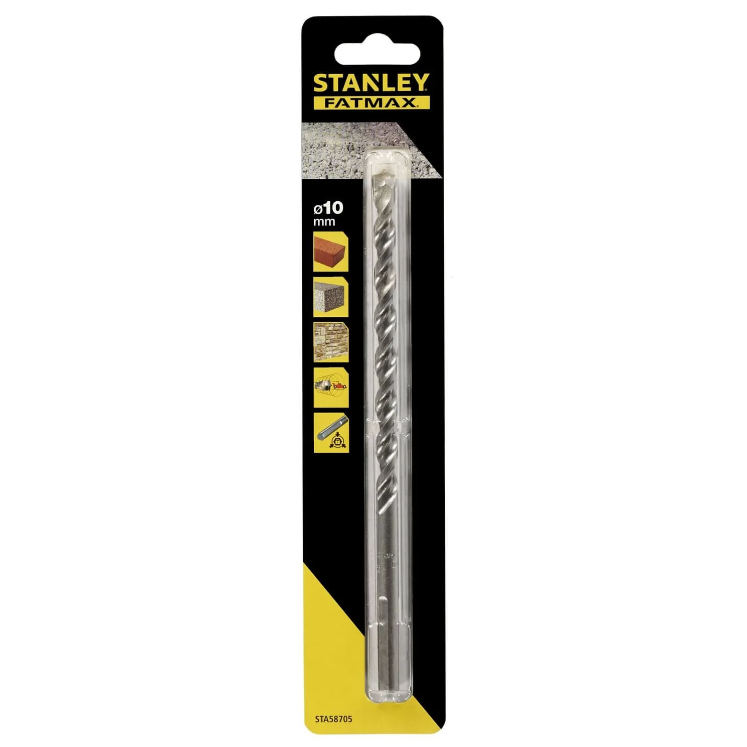 Stanley Fatmax Masonry Drill Bit 10 X 200mm - STA58705-QZ 3 Stanley Fatmax Masonry Drill Bit 10 X 200mm - STA58705-QZ