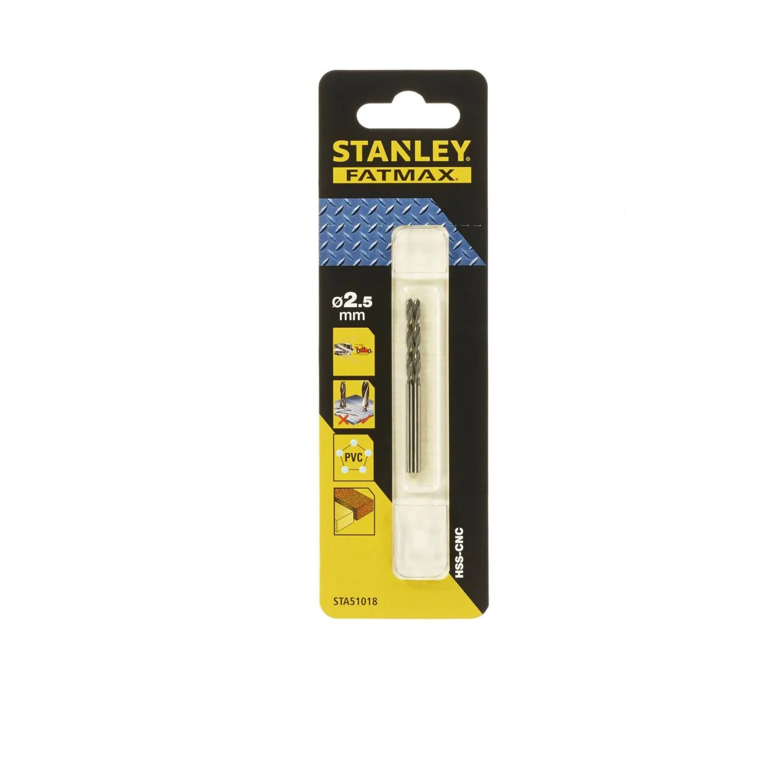 Stanley Fatmax Bullet Metal Drill Bit 2.5mm - STA51018-QZ 3 Stanley Fatmax Bullet Metal Drill Bit 2.5mm - STA51018-QZ