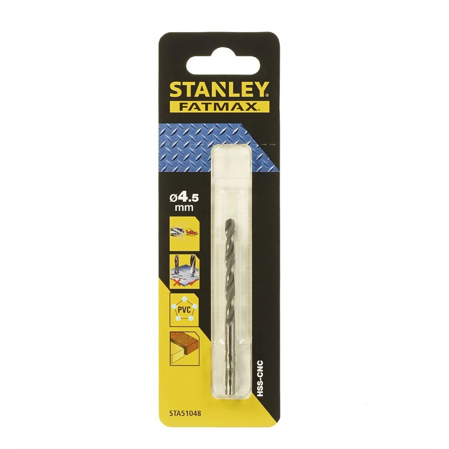 Stanley Fatmax Bullet Metal Drill Bit 4.5mm - STA51048-QZ 3 Stanley Fatmax Bullet Metal Drill Bit 4.5mm - STA51048-QZ