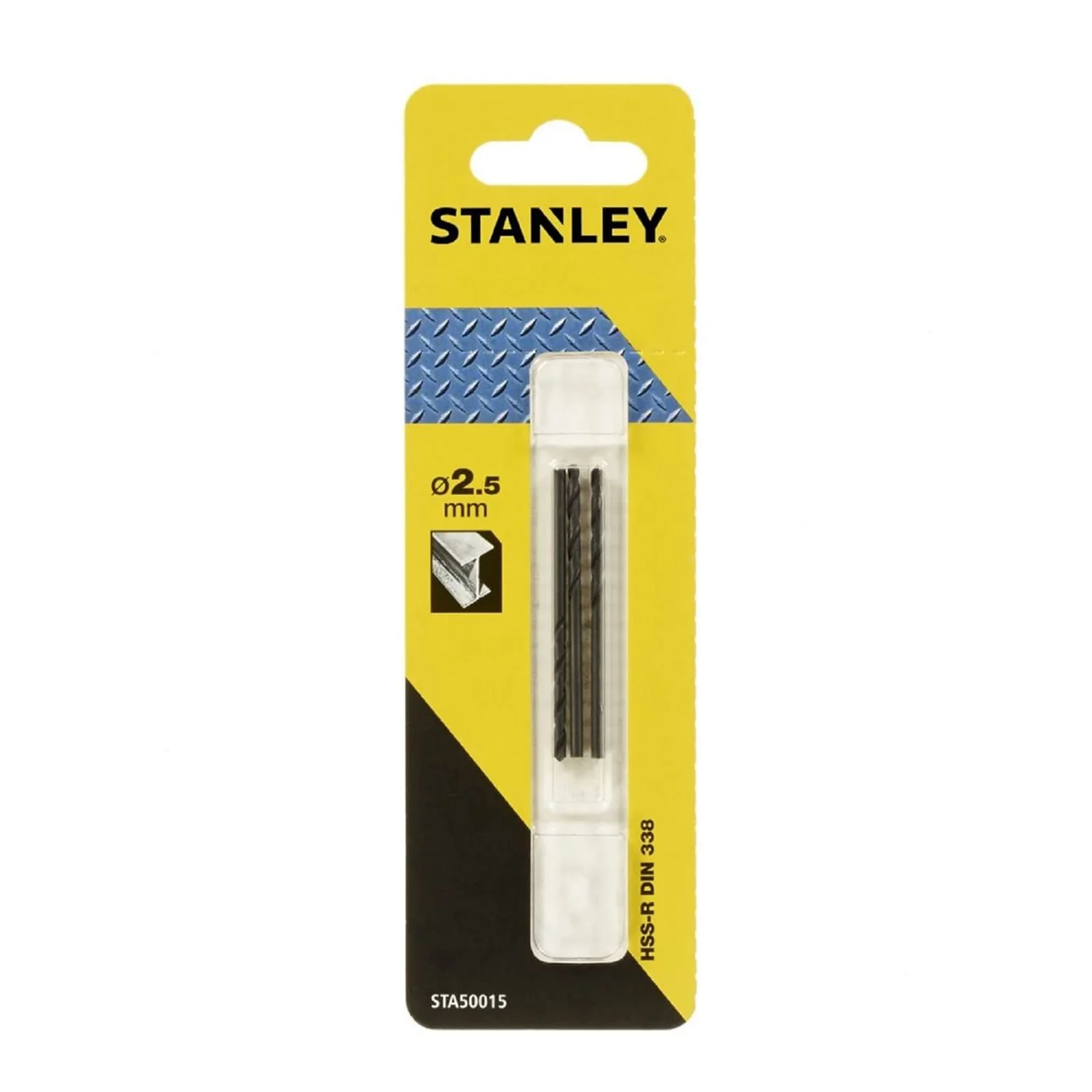 Stanley Metal Drill Bit 2.5mm -STA50015-QZ 3 Stanley Metal Drill Bit 2.5mm -STA50015-QZ