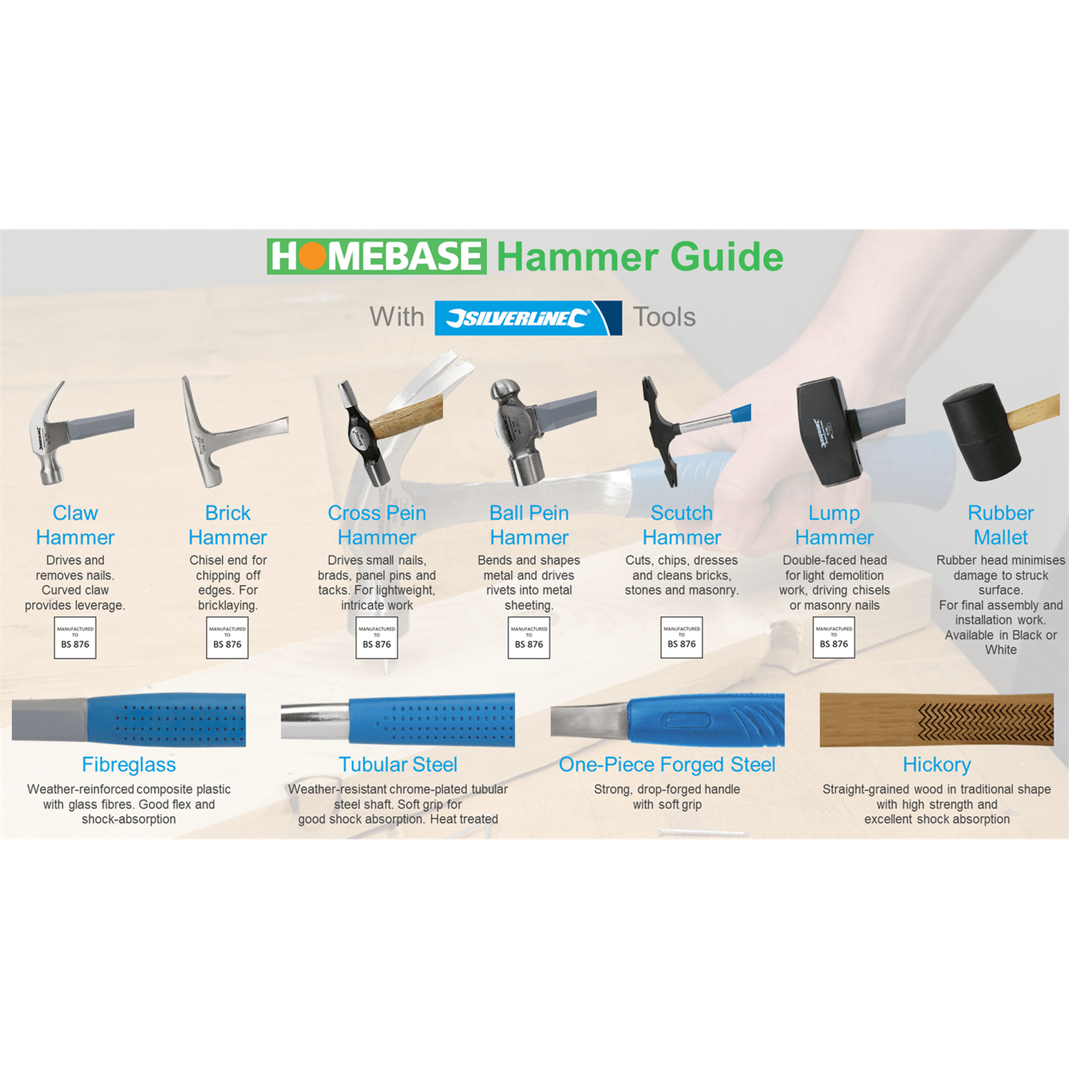 Silverline Fibreglass Ball Pein Hammer - 8oz (227g) 6 Silverline Fibreglass Ball Pein Hammer - 8oz (227g) - Image 4