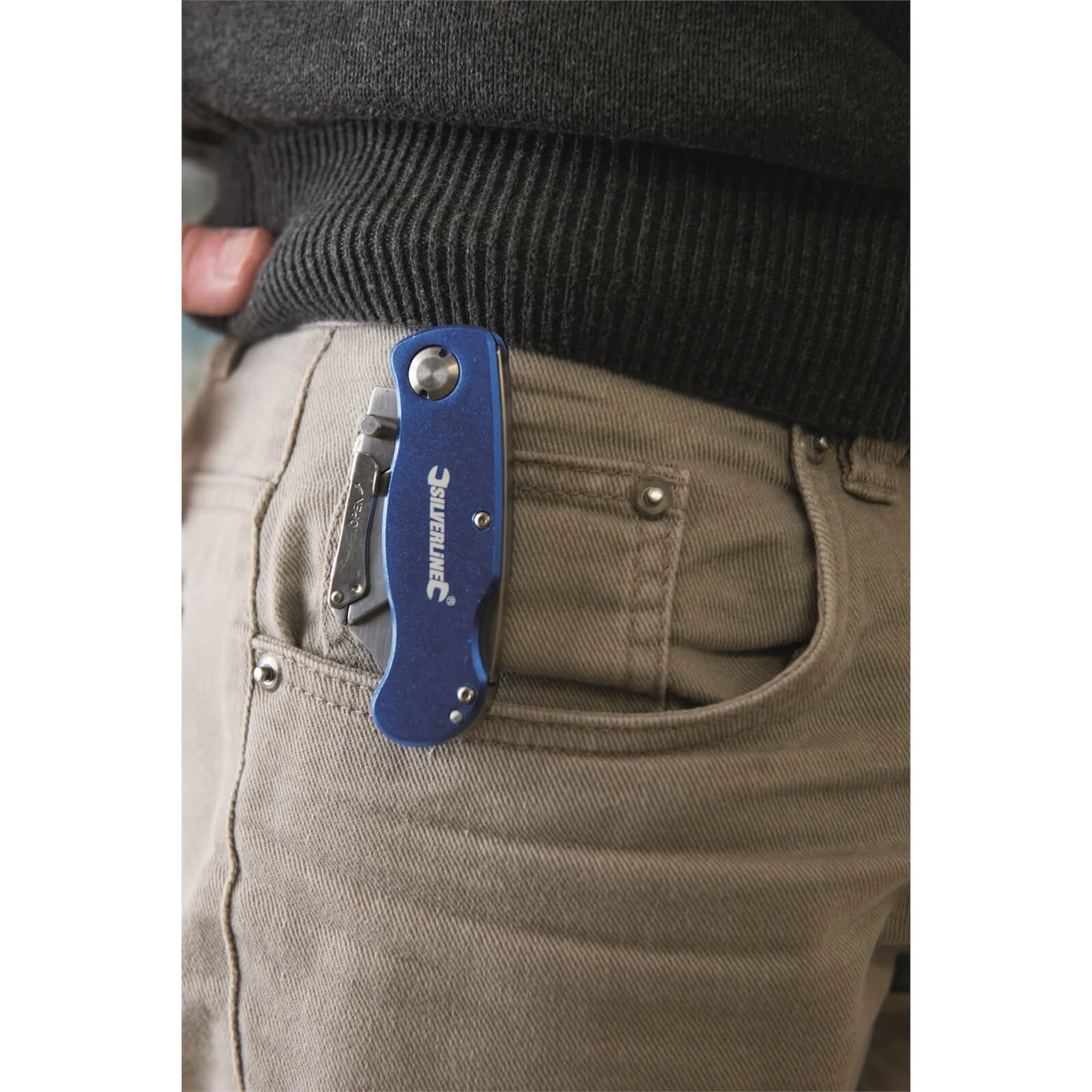 Silverline Lock Knife & 10 Blades - 90mm 6 Silverline Lock Knife & 10 Blades - 90mm - Image 4