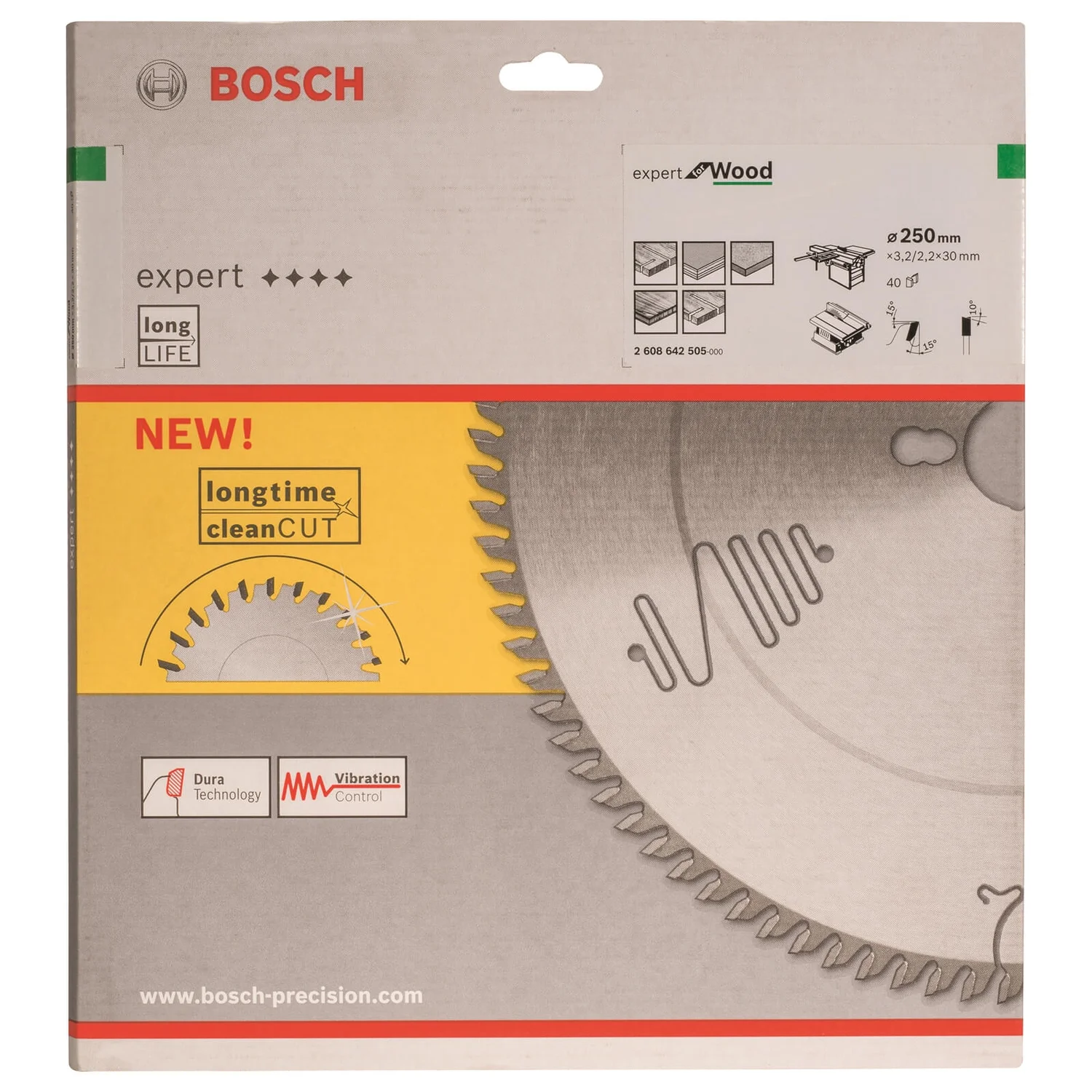 Bosch CSB Expert Wood Hand Held Circular Saw Blade - 250 X 30 X 3.2 X 40t 3 Bosch CSB Expert Wood Hand Held Circular Saw Blade - 250 X 30 X 3.2 X 40t