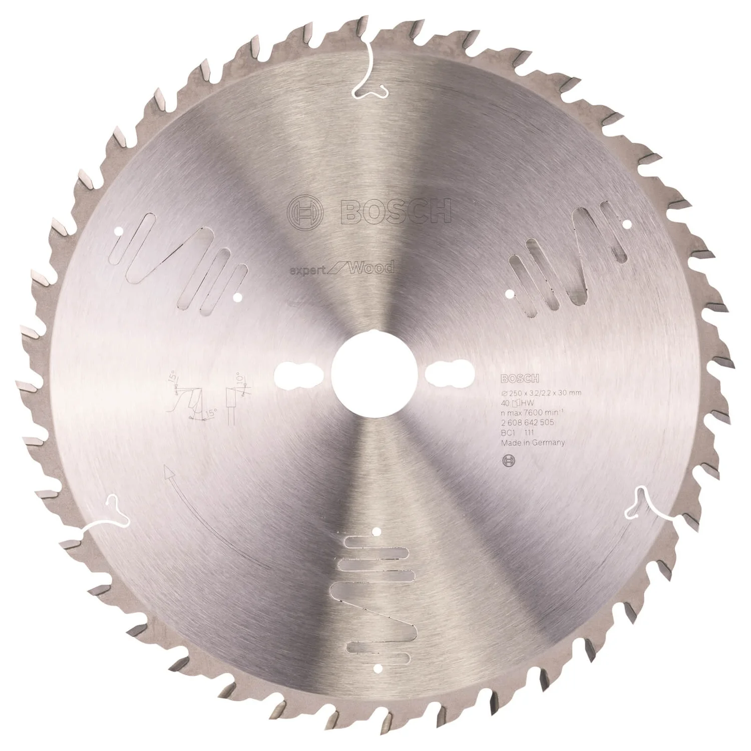 Bosch CSB Expert Wood Hand Held Circular Saw Blade - 250 X 30 X 3.2 X 40t 4 Bosch CSB Expert Wood Hand Held Circular Saw Blade - 250 X 30 X 3.2 X 40t - Image 2