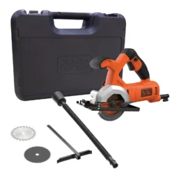 Black & Decker BLACK+DECKER Mini 400W Corded Circular Saw With Blades And Kit Box (BES510K-GB) -Stanley Shop 12838556 1194832963239314
