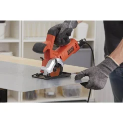 Black & Decker BLACK+DECKER Mini 400W Corded Circular Saw With Blades And Kit Box (BES510K-GB) -Stanley Shop 12838556 6424832963326644