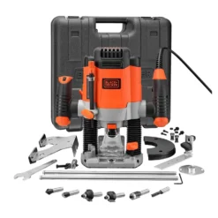 Black & Decker BLACK+DECKER 6.35mm 1200W Corded Plunge Router With Accessories (KW1200EKA-GB) -Stanley Shop 12838565 7974832962481667