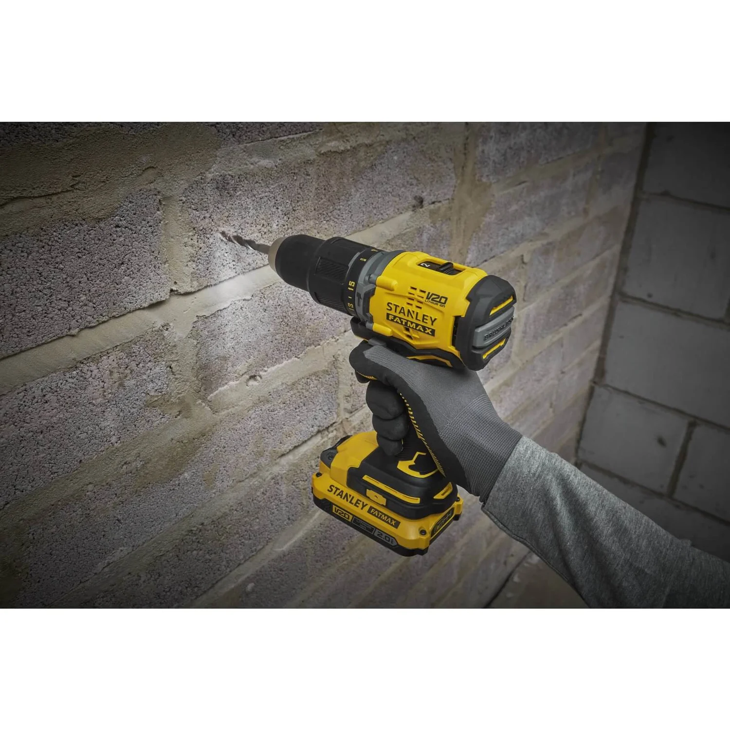 STANLEY FATMAX V20 18V Cordless Brushless Combi Drill With Kit Box (SFMCD715D1K-GB) 5 STANLEY FATMAX V20 18V Cordless Brushless Combi Drill With Kit Box (SFMCD715D1K-GB) - Image 3
