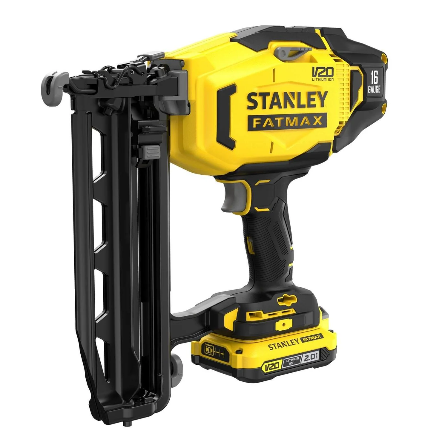 STANLEY FATMAX V20 18V Cordless Nail Gun With 2 Batteries And Kit Box (SFMCN616D2K-GB) 4 STANLEY FATMAX V20 18V Cordless Nail Gun With 2 Batteries And Kit Box (SFMCN616D2K-GB) - Image 2