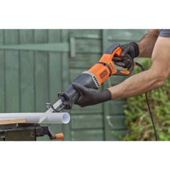 Black & Decker BLACK+DECKER 750W Corded Reciprocating Saw With Branch Holder And Blades (BES301-GB) -Stanley Shop 12838915 1104832955369144
