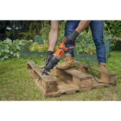 Black & Decker BLACK+DECKER 750W Corded Reciprocating Saw With Branch Holder And Blades (BES301-GB) -Stanley Shop 12838915 1384832955786282