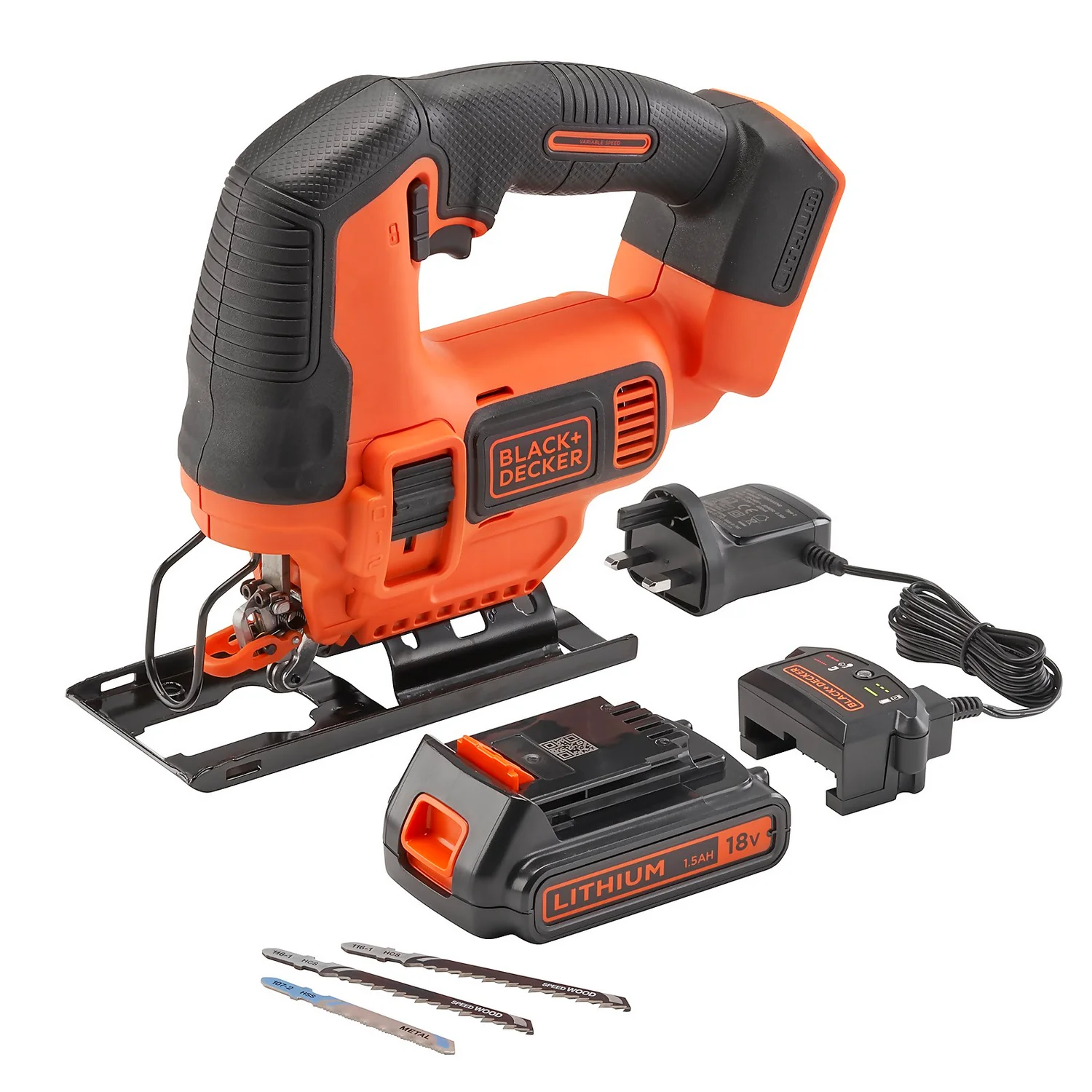 Black & Decker BLACK+DECKER 18V Cordless Jigsaw With Blades (BDCJS18C13-GB) 3 Black & Decker BLACK+DECKER 18V Cordless Jigsaw With Blades (BDCJS18C13-GB)
