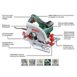 Bosch PKS 55 Electric 1200W Circular Saw -Stanley Shop 12841670 1754833220307367