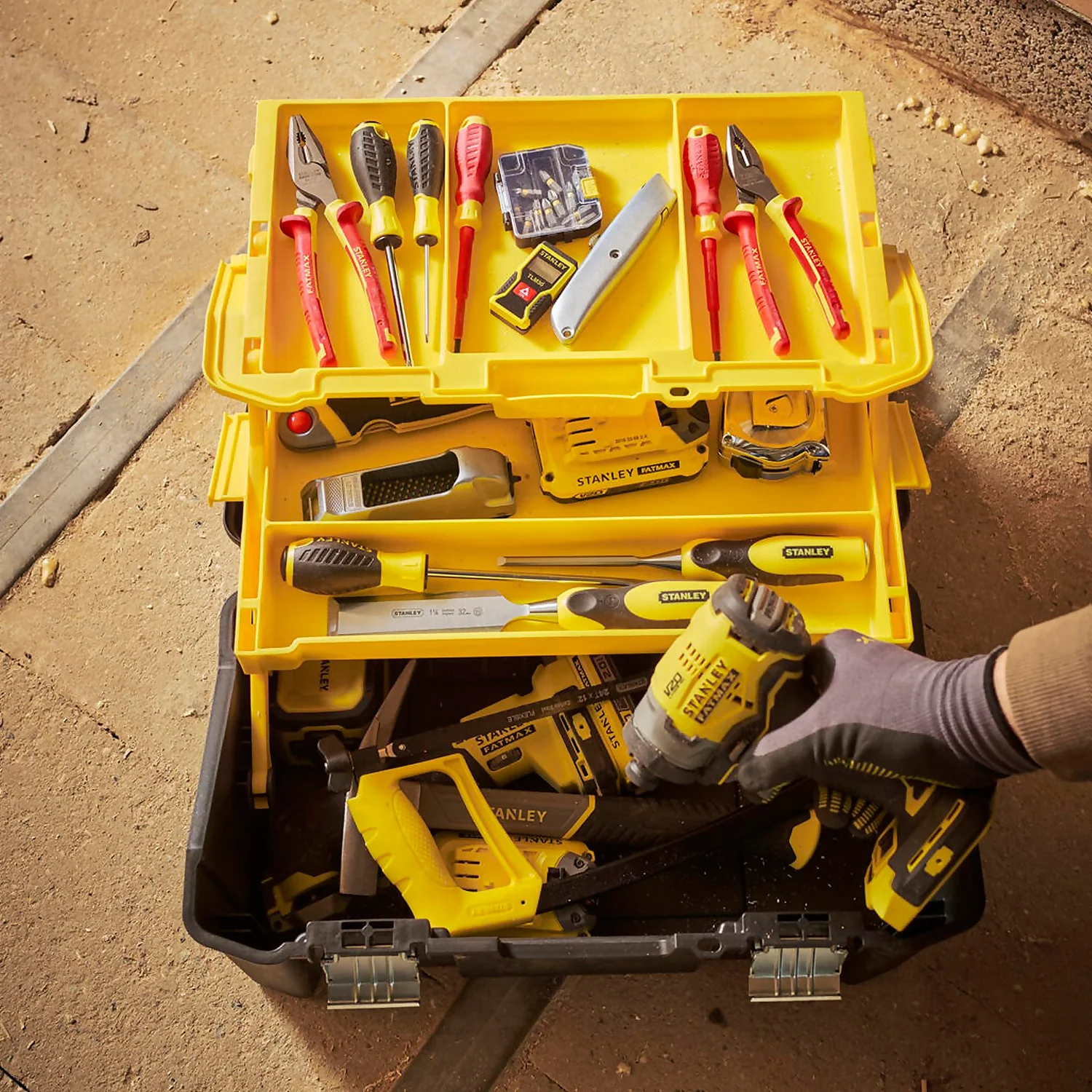 Stanley 19'' Essential Cantilever Toolbox 8 Stanley 19'' Essential Cantilever Toolbox - Image 6
