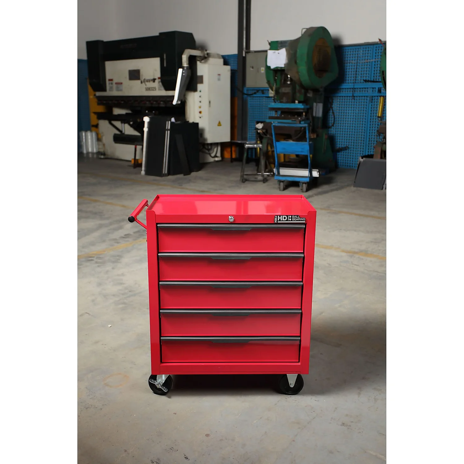 Hilka Heavy Duty 5 Drawer Tool Storage Trolley With Ball Bearing Slides 7 Hilka Heavy Duty 5 Drawer Tool Storage Trolley With Ball Bearing Slides - Image 5