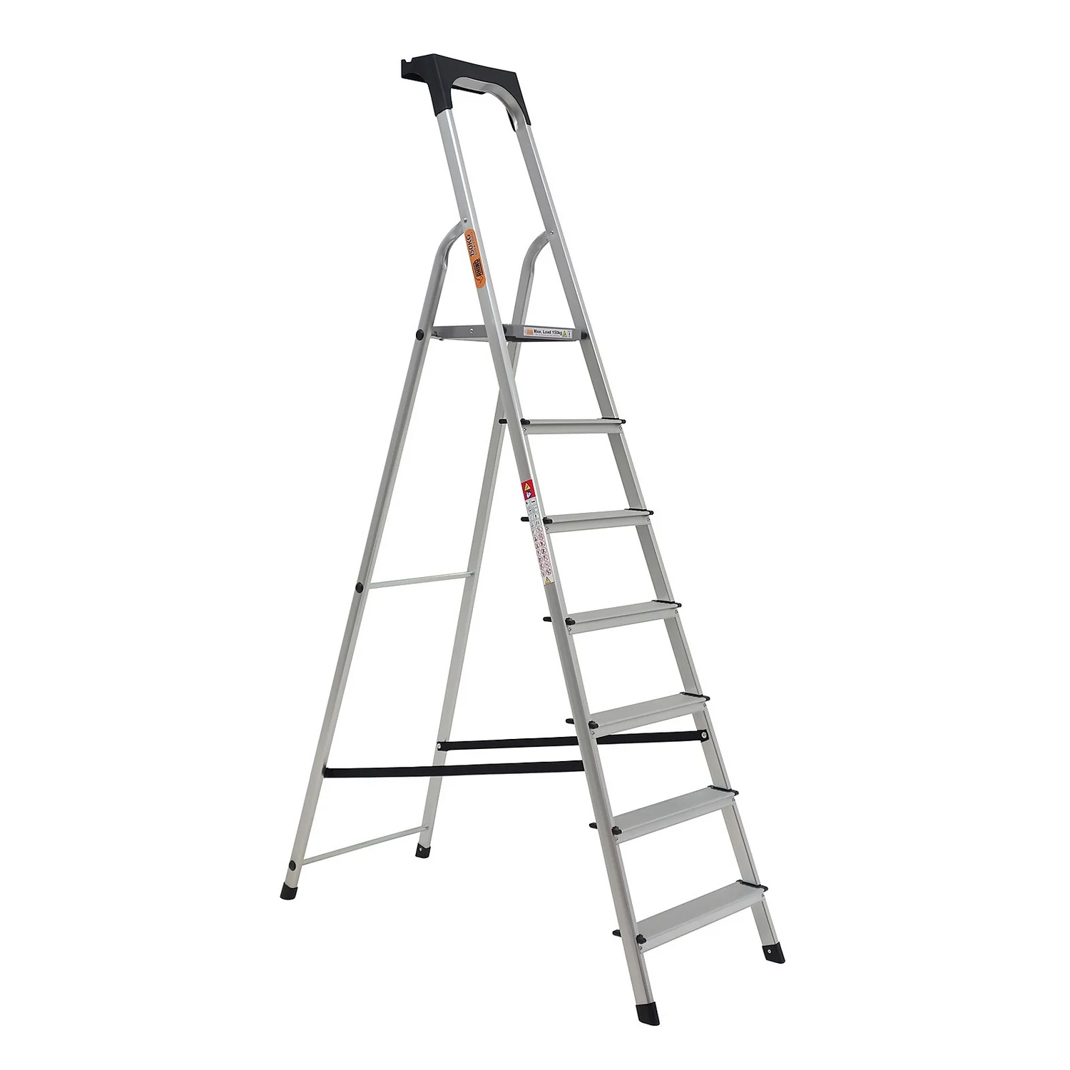 Rhino Lightweight Aluminium Step Ladder With Tool Tray - 7 Tread 3 Rhino Lightweight Aluminium Step Ladder With Tool Tray - 7 Tread