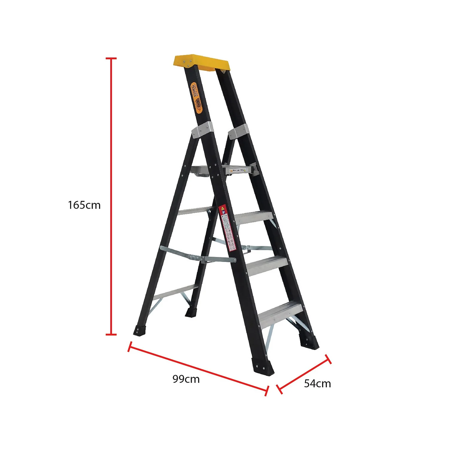 Rhino Fiberglass Platform Step Ladder - 4 Tread 4 Rhino Fiberglass Platform Step Ladder - 4 Tread - Image 2