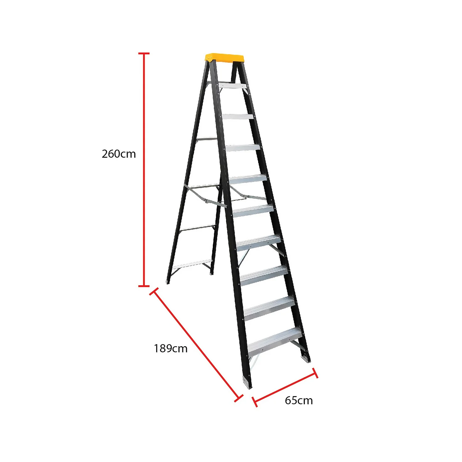 Rhino Fibreglass Step Ladder - 10 Tread 4 Rhino Fibreglass Step Ladder - 10 Tread - Image 2