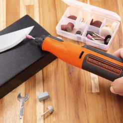 Black & Decker BLACK+DECKER 7.2V Cordless Li-ion Rotary Tool With 52 Accessories (BCRT81K-XJ) -Stanley Shop 13034650 9884864769695578