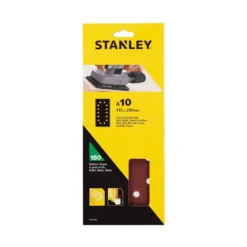 STANLEY Half Sanding Sheets 115 X 280mm โ Pack Of 10 150G (STA31030-XJ)