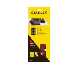 STANLEY Half Sanding Sheets 115 X 280mm โ Pack Of 10 60G (STA31020-XJ)