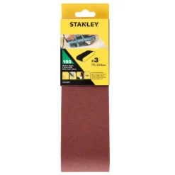 STANLEY Sanding Belt Sheets 75 X 533mm – Pack Of 3 150G (STA33201-XJ)