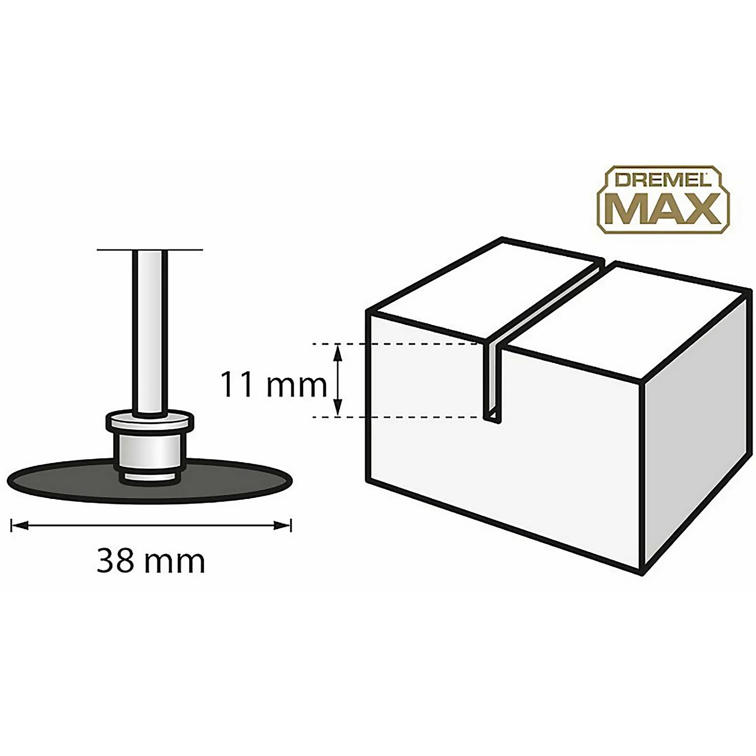 Dremel Max SpeedClic Diamond Cutting Wheel (SC545DM) 6 Dremel Max SpeedClic Diamond Cutting Wheel (SC545DM) - Image 4
