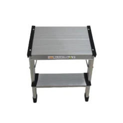 Rhino 2 Step Double Side Aluminium Ladder -Stanley Shop 13196304 1464922606420040