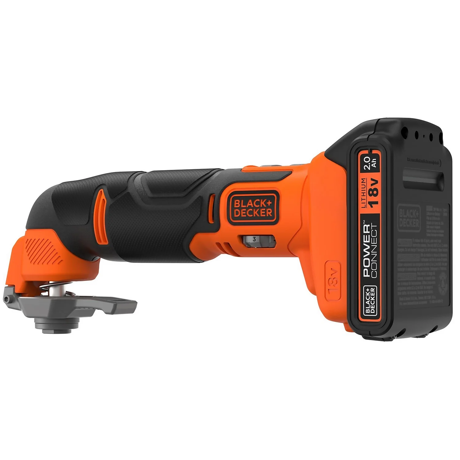 Black & Decker BLACK+DECKER 18V Cordless Oscillating Multi Tool With 20 Accessories (BDCOS18D1K-GB) 3 Black & Decker BLACK+DECKER 18V Cordless Oscillating Multi Tool With 20 Accessories (BDCOS18D1K-GB)