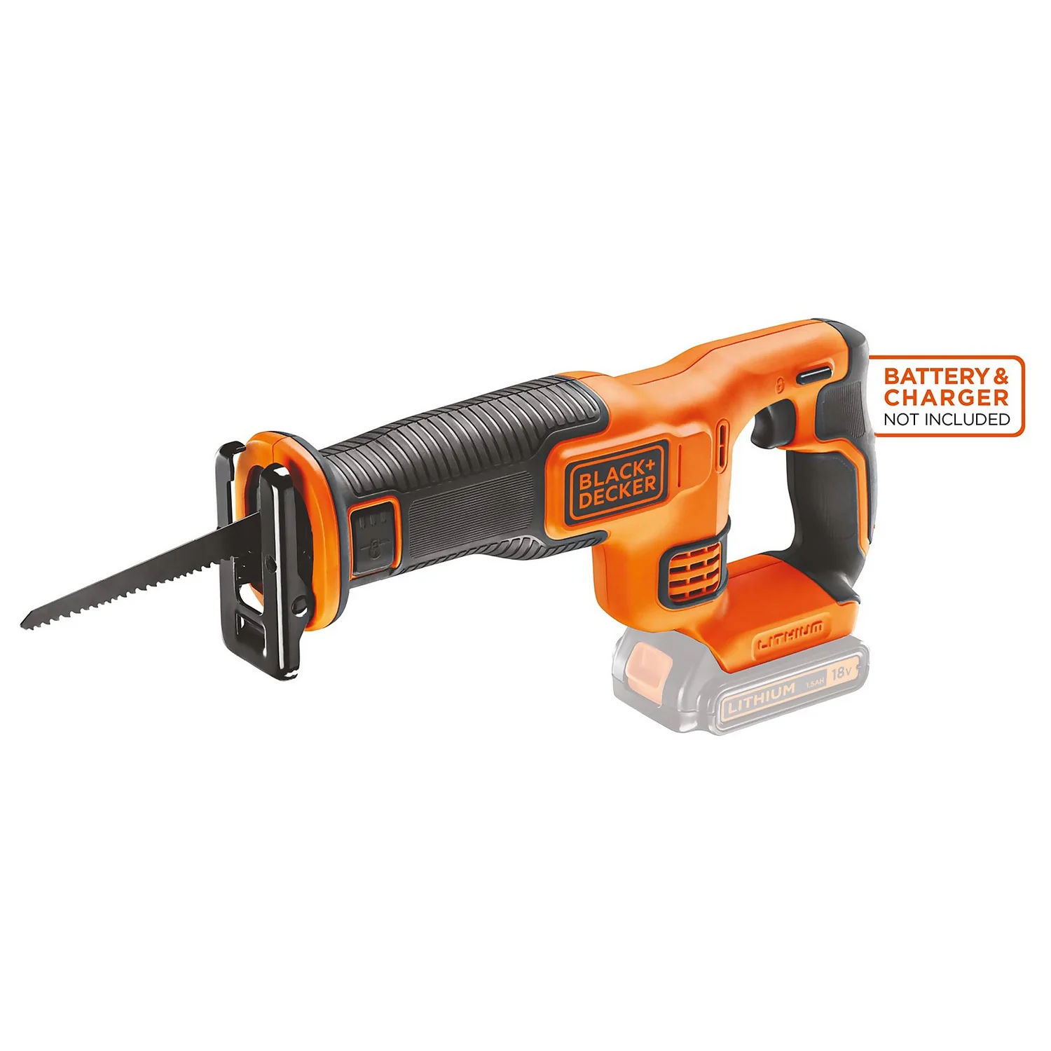 Black & Decker BLACK+DECKER 18V Cordless Reciprocating Saw With Blade (no Battery Included) (BDCR18N-XJ) 7 Black & Decker BLACK+DECKER 18V Cordless Reciprocating Saw With Blade (no Battery Included) (BDCR18N-XJ) - Image 5