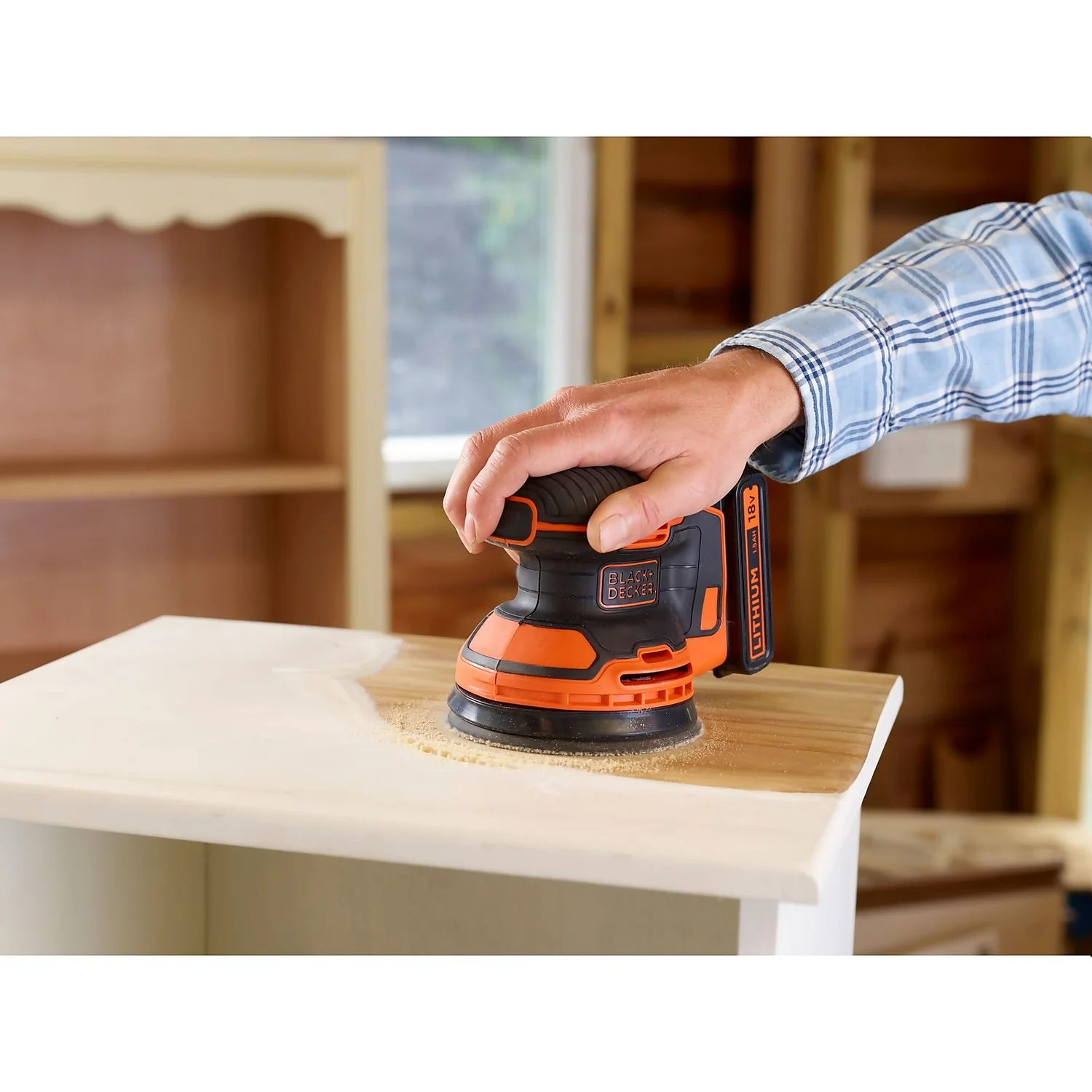 Black & Decker BLACK+DECKER 18V Cordless Random Orbital Sander With Sanding Sheet – Bare Unit (BDCROS18N-XJ) 9 Black & Decker BLACK+DECKER 18V Cordless Random Orbital Sander With Sanding Sheet – Bare Unit (BDCROS18N-XJ) - Image 7