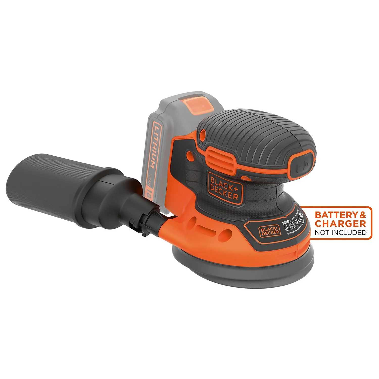 Black & Decker BLACK+DECKER 18V Cordless Random Orbital Sander With Sanding Sheet – Bare Unit (BDCROS18N-XJ) 3 Black & Decker BLACK+DECKER 18V Cordless Random Orbital Sander With Sanding Sheet – Bare Unit (BDCROS18N-XJ)