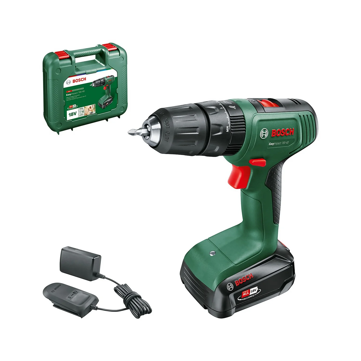 Bosch EasyImpact 18V-40 Combi Drill With 1 X 1.5Ah Battery & Charger 5 Bosch EasyImpact 18V-40 Combi Drill With 1 X 1.5Ah Battery & Charger - Image 3