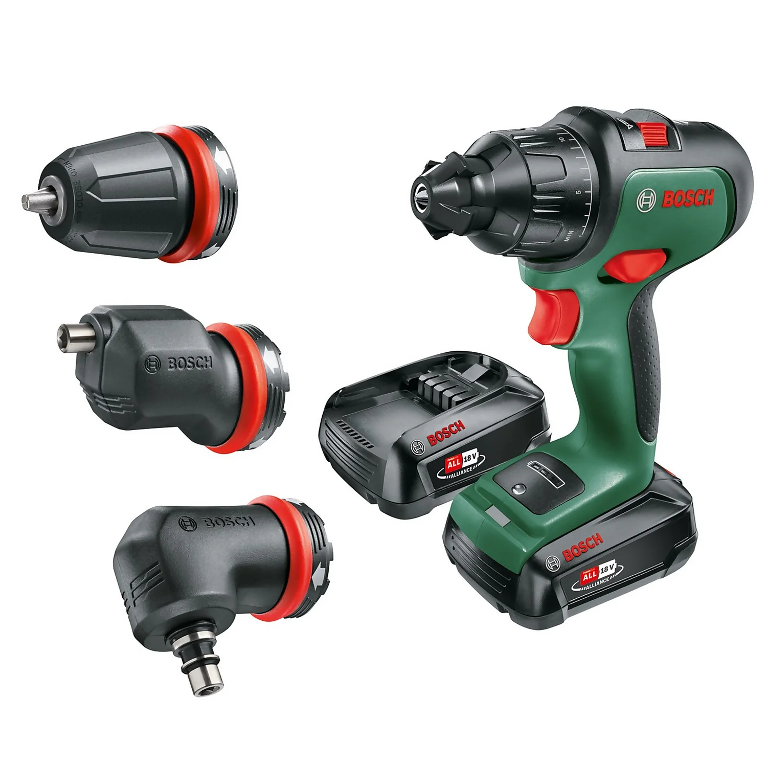 Bosch AdvancedImpact 18 Impact Driver With 2 X 2.5 Ah Batteries, Charger & 3 Attachment Set 3 Bosch AdvancedImpact 18 Impact Driver With 2 X 2.5 Ah Batteries, Charger & 3 Attachment Set
