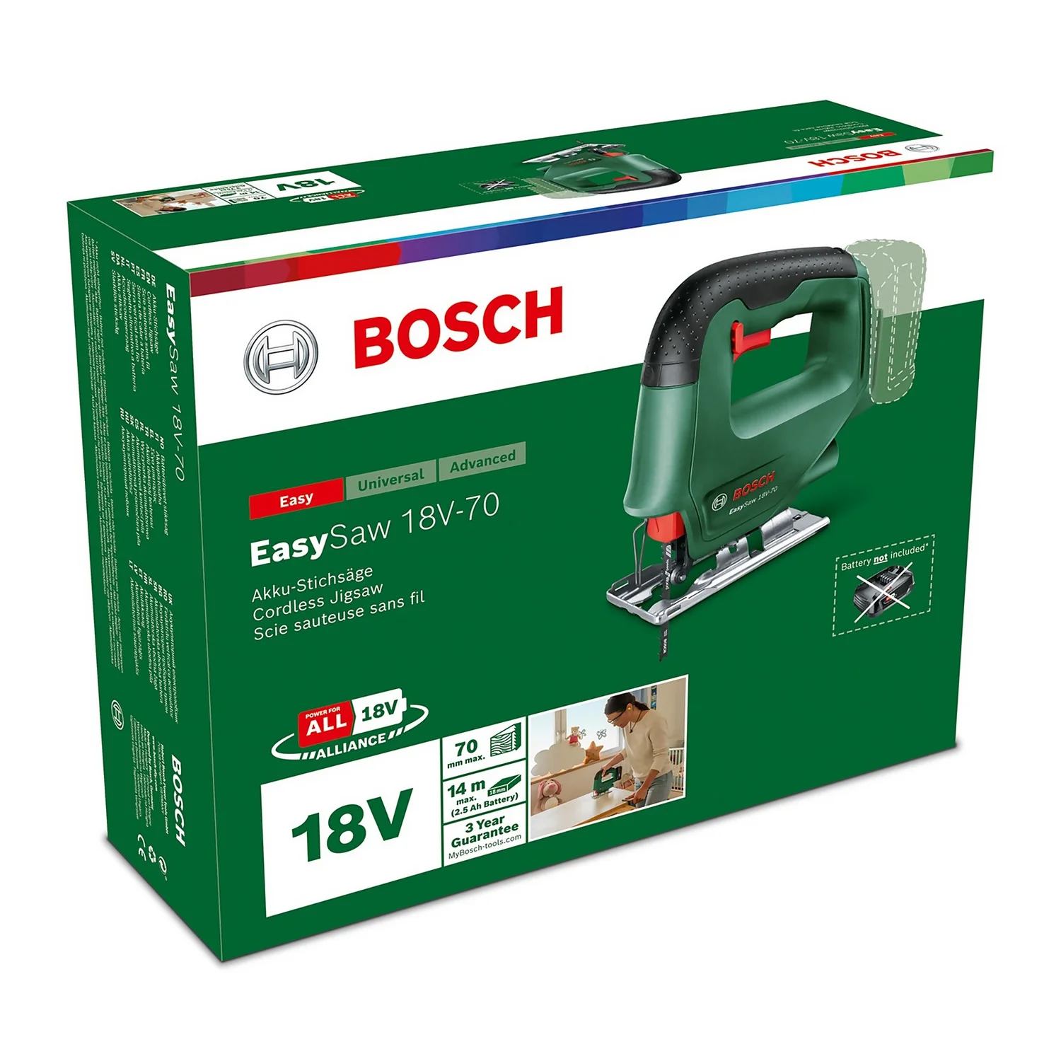 Bosch EasySaw 18V 70 Jigsaw (no Battery Included) 11 Bosch EasySaw 18V 70 Jigsaw (no Battery Included) - Image 9