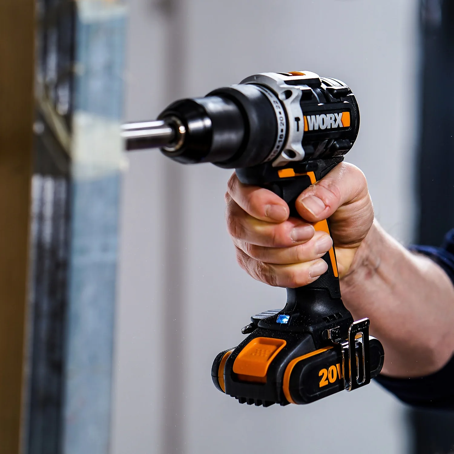Worx WX352 20v Cordless Brushless Combi Drill With X2 2.0Ah Batteries 4 Worx WX352 20v Cordless Brushless Combi Drill With X2 2.0Ah Batteries - Image 2