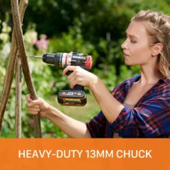 Worx WX354 20v Cordless Brushless Combi Hammer Drill With X2 2.0Ah Batteries 15 Worx WX354 20v Cordless Brushless Combi Hammer Drill With X2 2.0Ah Batteries -Stanley Shop 14229056 2895019849400794