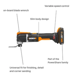 Worx WX696 20v 2.0Ah Sonicrafter Cordless Oscillating Multi Tool 12 Worx WX696 20v 2.0Ah Sonicrafter Cordless Oscillating Multi Tool -Stanley Shop 14229061 1435019849259467